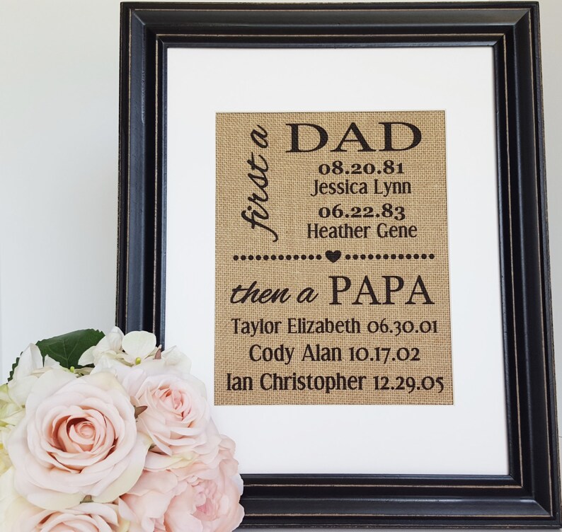 Father Gift From Kids Dad Papa Gift Personalized Gift For Etsy