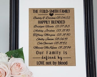 Blended Family Wedding Gift - Blended Family Sign - Stepmother Gift - Step Family Signs - Blended Family Gift - Stepmom Wedding Gift