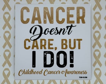 Cancer Doesn't Care Awareness Decal 4"