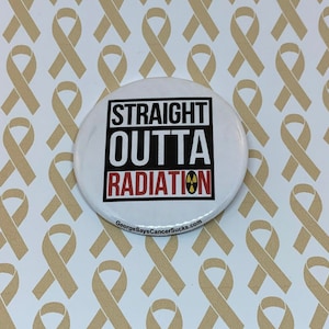 Straight Outta Radiation 2.25 Pinback or Magnetic Button image 1