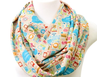 Network engineer scarf cloud computing gift for her present for IT architect