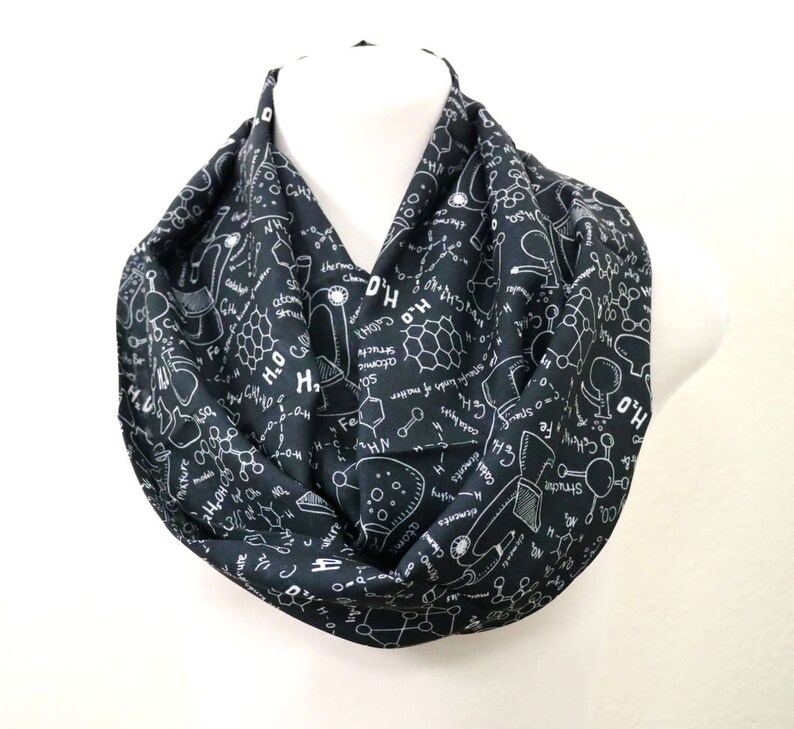 Handmade Math scarf birthday gift for her anniversary gift for engineer teacher