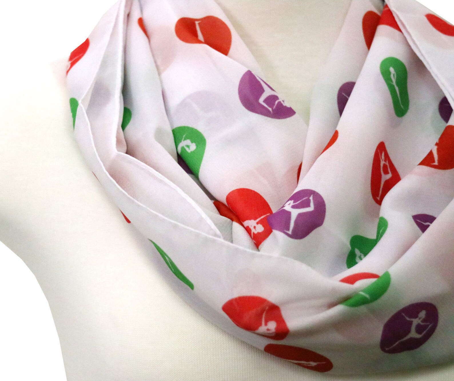 Yoga Scarf Gift Yoga Poses Ohm Mantra Infinity Scarf Nameh Etsy