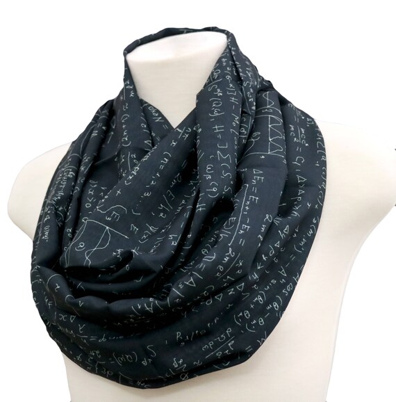 Handmade Math scarf algebra formula infinty scarves birthday | Etsy