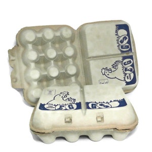 5 Vintage Egg Cartons Unused 1970's Authentic Store Egg Cartons New Old Stock