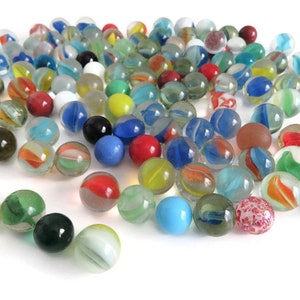 Vintage Marbles  |  Estate Find of 100+ Marbles  |  Over One Hundred Assorted Collectible Marbles |  Variety of Old Marbles