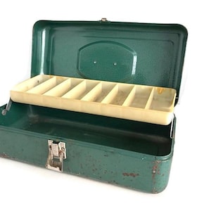 antique metal square tackle boxes Vintage Tackle Box