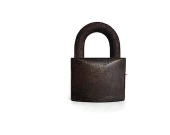 Vintage Large Brass Corbin Padlock, Upcycled Paperweight