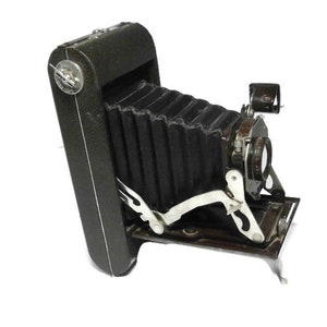 Vintage Six-20 Folding Hawkeye Camera | Old Collectible Brown Kodak Camera | Brown Folding Black Bellows Camera by Eastman Kodak Co.