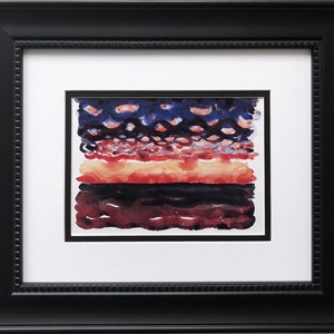 Georgia O'Keeffe "Sunrise and Little Clouds" Art Print Custom Framed New