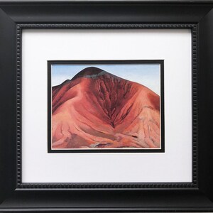 Georgia O'Keeffe "Small Purple Hills" American Art Print Custom Framed