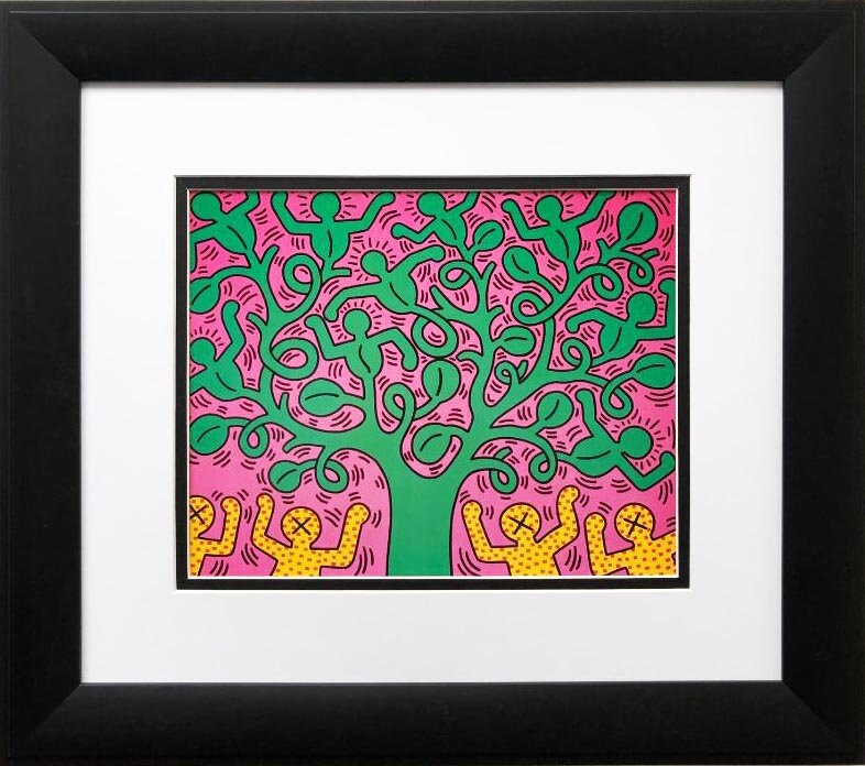 額装品/Tree of Life 1985 キース ヘリング/アートポスター Keith Haring Tree of Life - Etsy