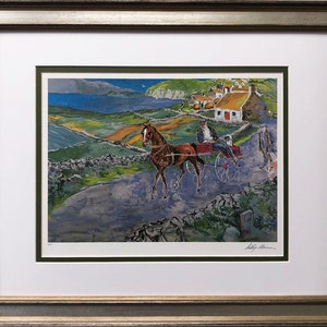 LeRoy Neiman &quot;Irish Landscape&quot; CUSTOM FRAMED ART