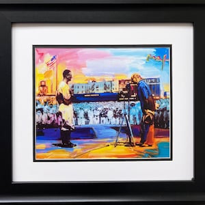 Peter Max &quot;Lou Gehrig - Luckiest Man Speech&quot; CUSTOM FRAMED Print