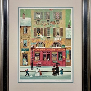 Michel Delacroix &quot;Le Tourelle &quot; Hand Signed Limited Edition Lithograph Paris