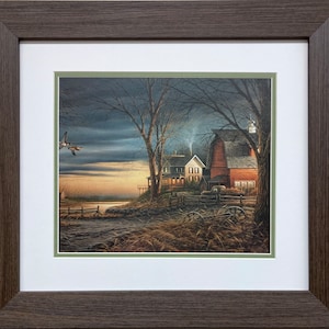 Terry Redlin &quot;Country Neighbors&quot; CUSTOM FRAMED Rural America Art Print