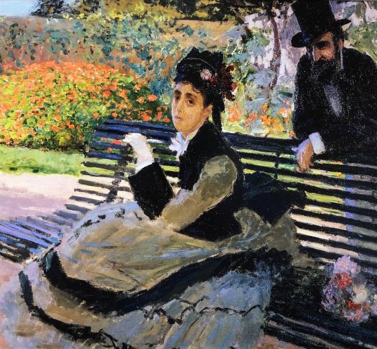 Claude Monet "camille Monet on a Garden Bench" FRAMED ART - Etsy
