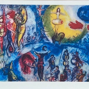 Marc Chagall "the Circus" RARE CUSTOM FRAMED Facsimile Signed - Etsy