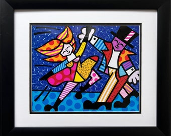 Romero Britto &quot;Electric&quot; Newly Custom FRAMED Pop ART PRINT