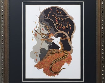 Erte 【Sunrise 】1992 lithograph60限定（ERTE crystal Mask