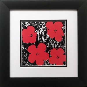 Andy Warhol "Flowers" (Red) 1964 CUSTOM FRAMED Pop Art Lithograph