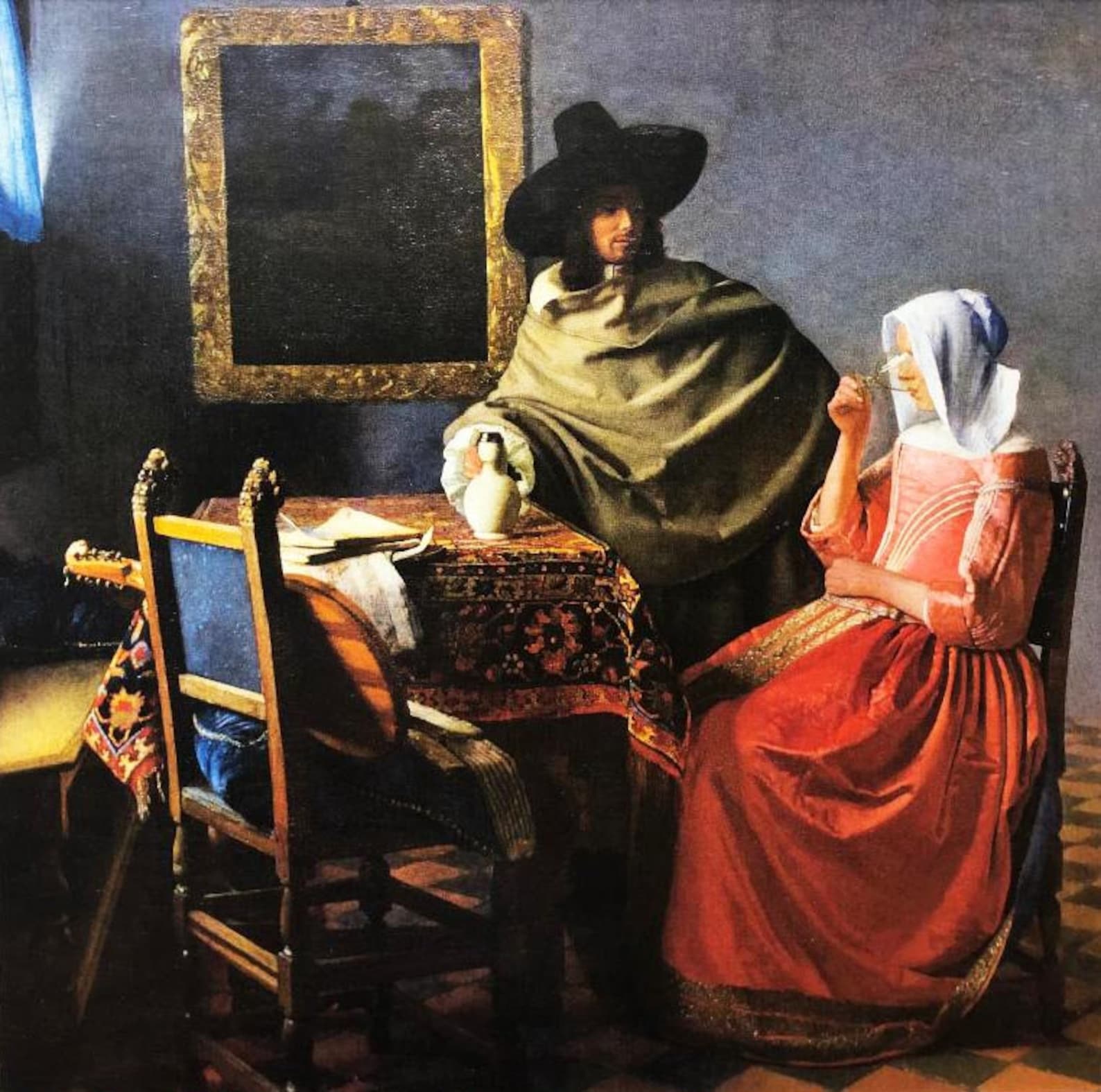 Johannes Vermeer the Glass of Wine Framed Art Print Etsy Johannes Vermeer the Glass of Wine Framed Art Print Etsy