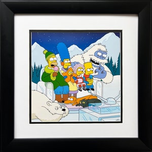 The Simpsons "Winter Vacation" NEWLY Custom Framed Art Print