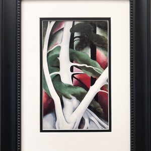 Georgia O&#39;Keeffe &quot;Birch and Pine Tree #2&quot; Custom Framed Art Print