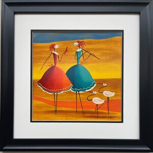 Esther Myatlov  &quot;Companions&quot; Framed Hand Signed & # Serigraph Art