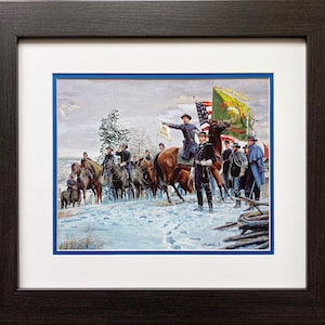 Mort Kunstler &quot;The Fighting 69th&quot; NEW CUSTOM FRAMED Civil War Art