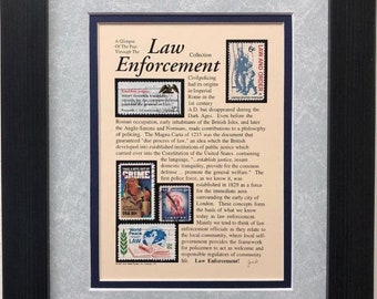 Stamps "Law Enforcement Collection" (sm) Framed Stamp Art