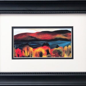 Georgia O'Keeffe "Lake George Autumn" Custom Framed Art