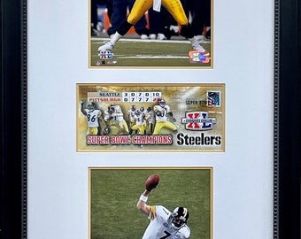 Football Pittsburgh Steelers "Ben Roethlisberger" Superbowl NFL Framed Art
