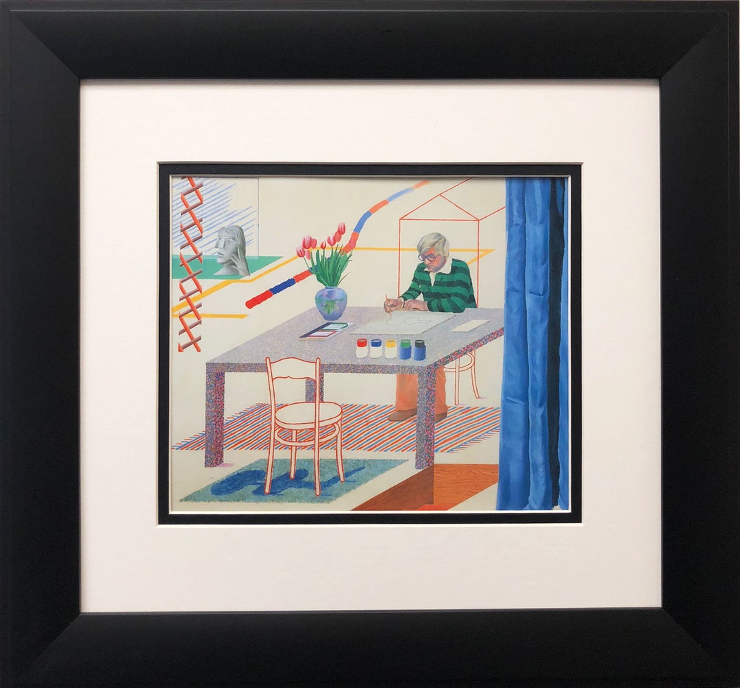 david-hockney-self-portrait-with-blue-guitar-newly-custom-framed-book