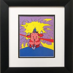 Peter Max &quot;His Holiness&quot; Newly CUSTOM FRAMED Print