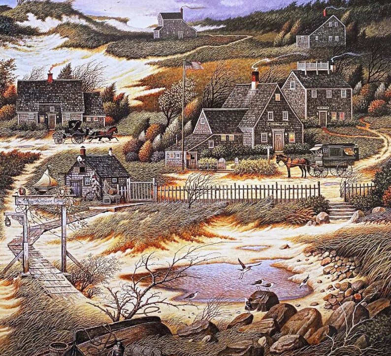 Charles Wysocki olde Nantucket detail New CUSTOM Etsy