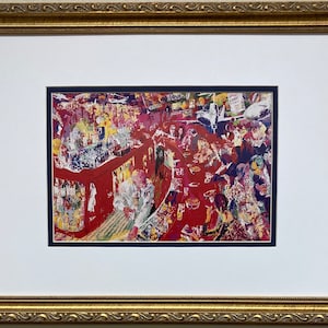 LeRoy Neiman &quot;21 Club Bar&quot; Newly Custom FRAMED ART PRINT