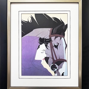 Patrick Nagel &quot;Untitled #113&quot; CUSTOM FRAMED Art Deco Print