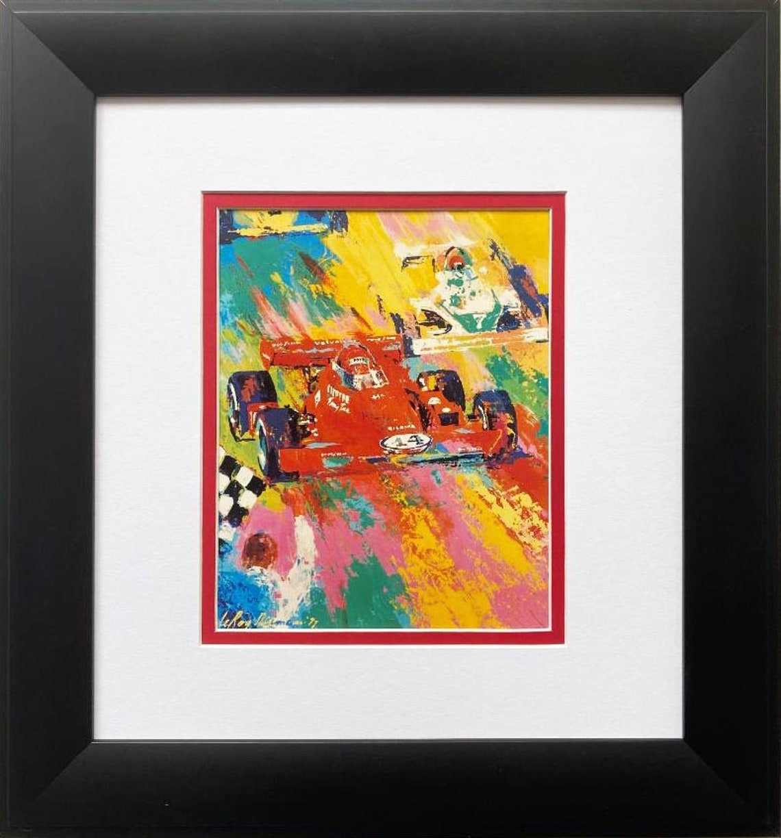 LeRoy Neiman A.J. Foyt Indy 500 FRAMED Art Print Etsy