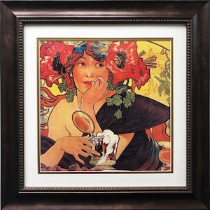 Alphonse Mucha &quot;Bieres de la Muse&quot; (detail) CUSTOM FRAMED ART