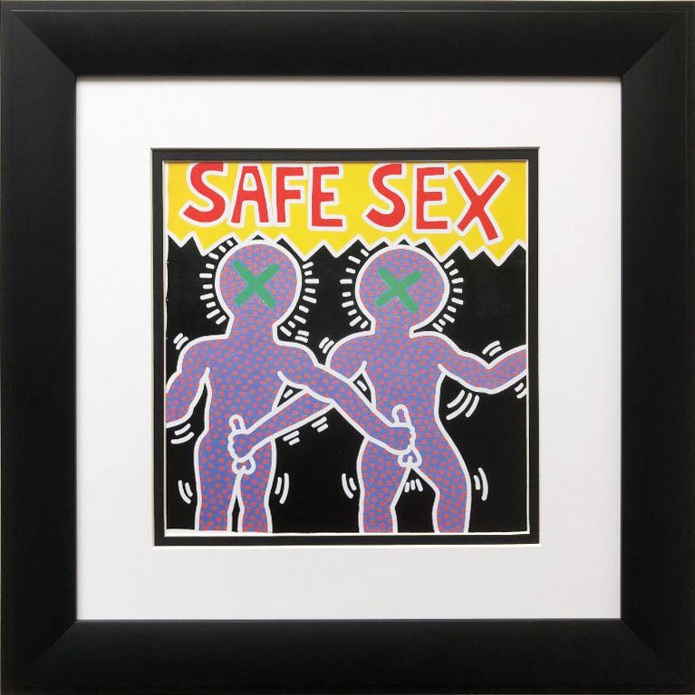 Keith Haring Safe Sex CUSTOM FRAMED Print Etsy
