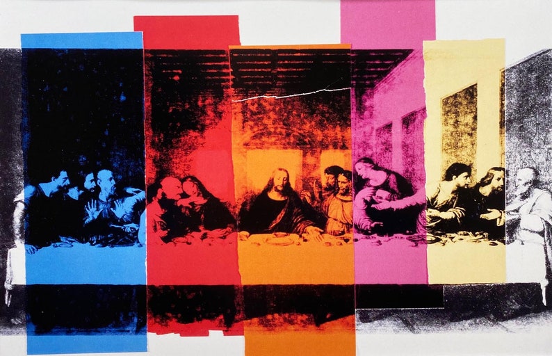 Andy Warhol Détails de la Cène POP Art ENCADRÉ image 2