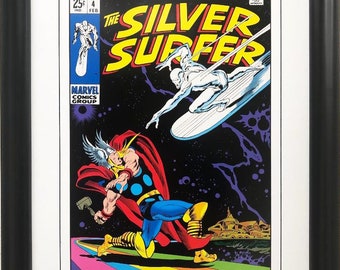 Marvel "The Silver Surfer" Vol 1 #4 Framed Poster Comic Book Art
