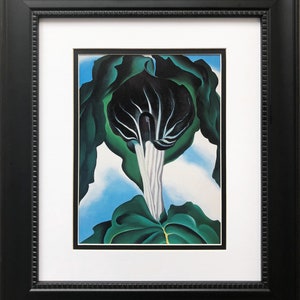 Georgia O&#39;Keeffe &quot;Jack-in-the-Pulpit No.3&quot; American Art Print Custom Framed New