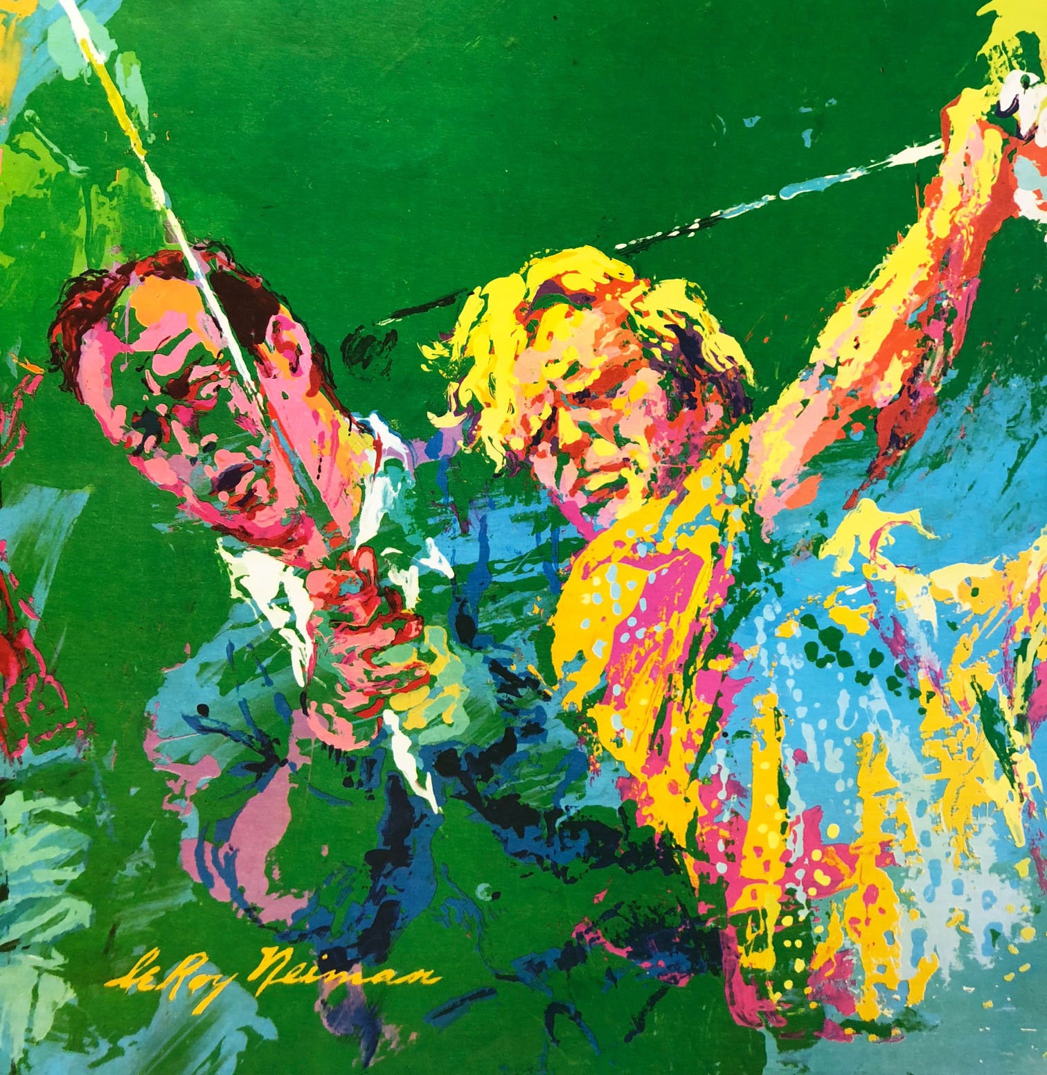 LeRoy Neiman GOLF CHAMPIONS Hand Signed lithograph Custom LeRoy Neiman GOLF CHAMPIONS Hand Signed lithograph Custom