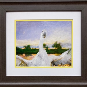 Jamie Wyeth &quot;The Angered Swan&quot; CUSTOM FRAMED Art Andrew Americana