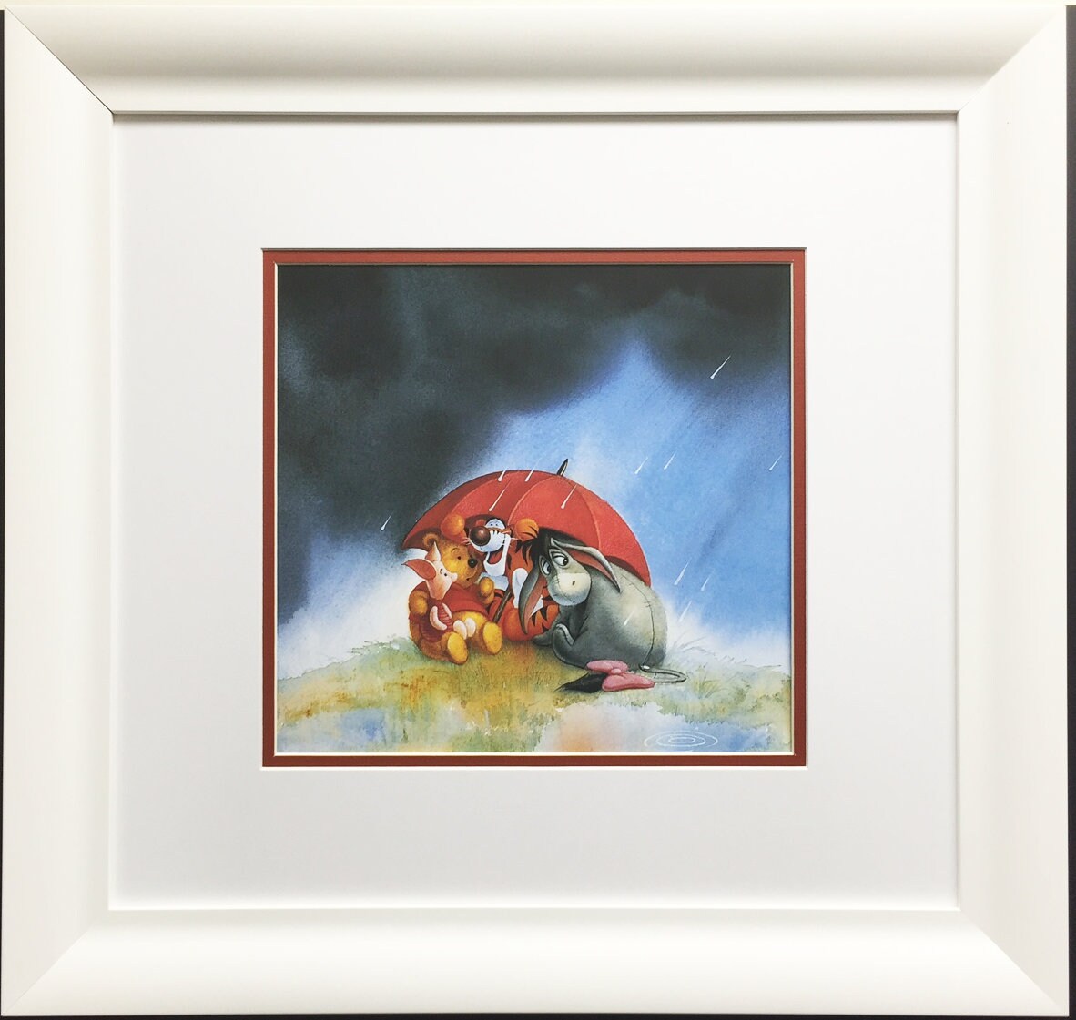 Disney Winnie the Pooh in Spring Lithograph CUSTOM FRAMED Art 