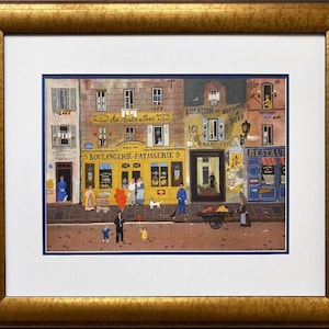 Michel Delacroix &quot;AU MOULIN De PARIS&quot; Newly Custom Framed Stone Lithograph Art