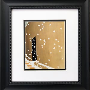 Georgia O&#39;Keeffe &quot;Black Door with Snow&quot; Custom Framed Art Print