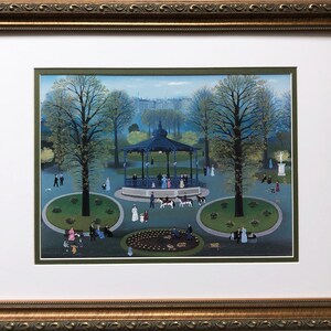 Michel Delacroix &quot;Kiosque&quot; CUSTOM FRAMED New Primitive Art